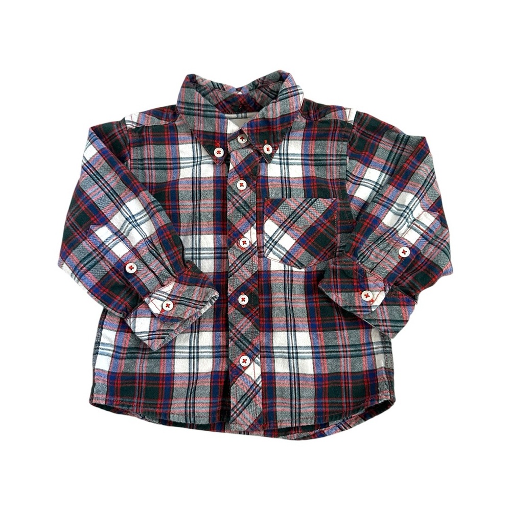 Peek Little Peanut Plaid Button Up Shirt